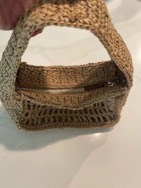 J. Crew Woven Straw Shoulder Bag in Tan